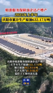 2025年上半年，慶陽市累計(jì)生產(chǎn)原油632.17萬噸